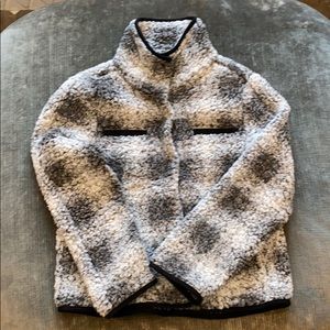 Evereve Plaid Sherpa Jacket